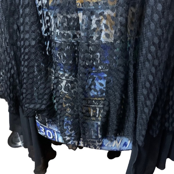 A'reve Black Gray Open Cardigan Jacket Top Layering Piece sz small - Picture 3 of 13